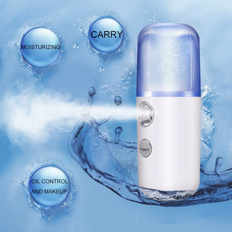 Nano Mist Ansiktsspruta Skönhetsinstrument USB Face Steamer Moisturizing Beauty