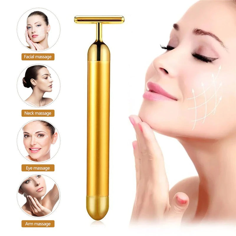 Energy 24K Gold T Beauty Bar Ansiktsrullmassageapparat